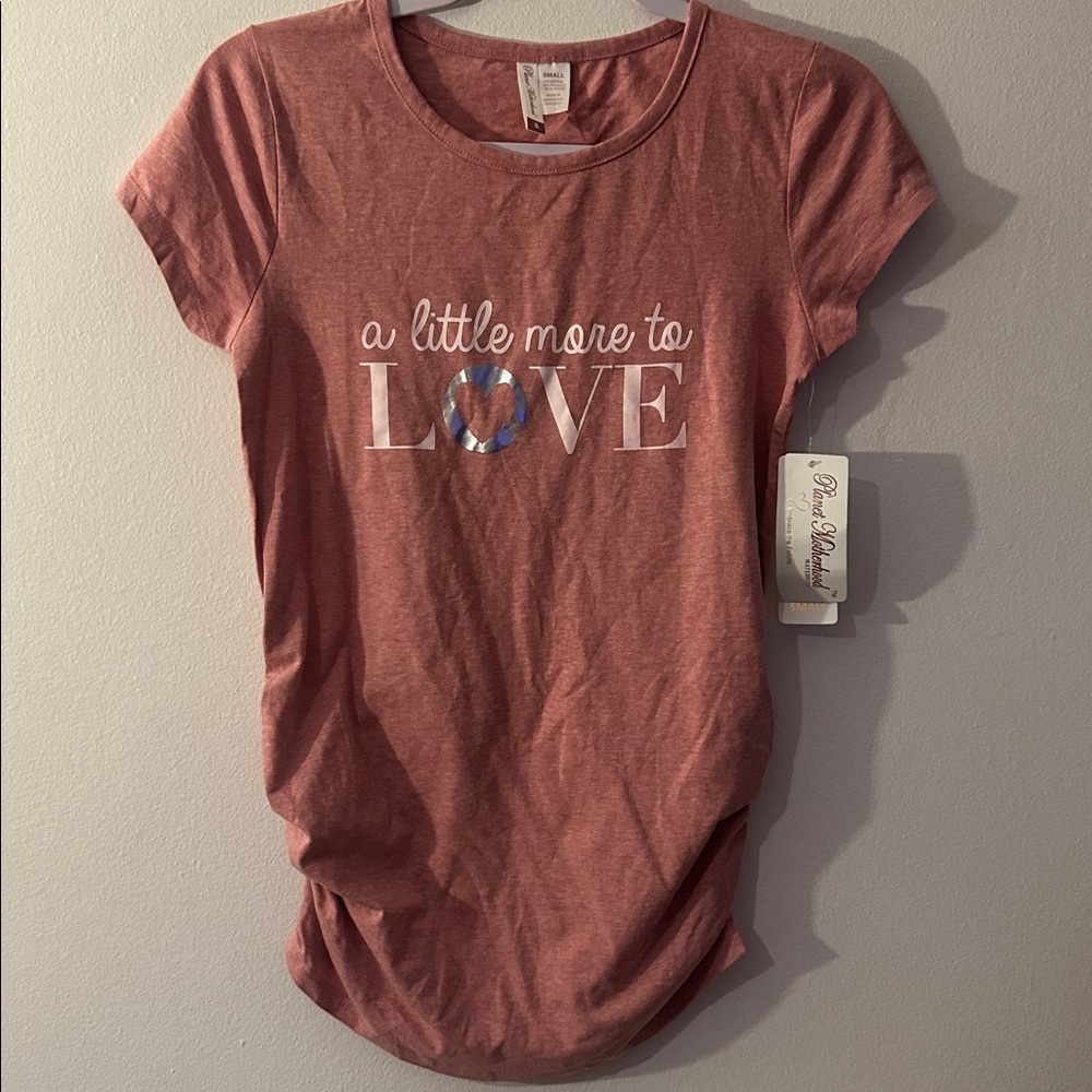 Planet Motherhood - Pink & Silver 'a little more to LOVE’ Ruched Shor…